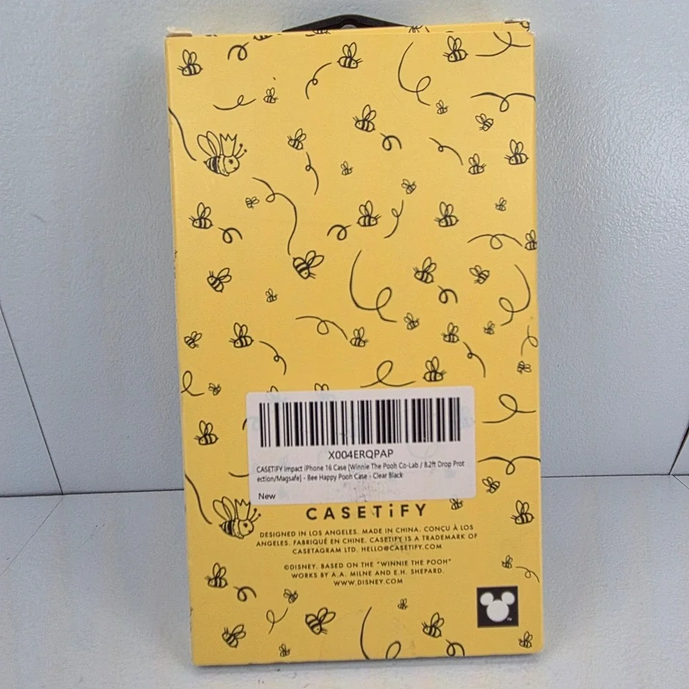 Casetify Disney Winnie the Pooh iPhone 16 Impact MagSafe Case Bee‎ Happy Yellow